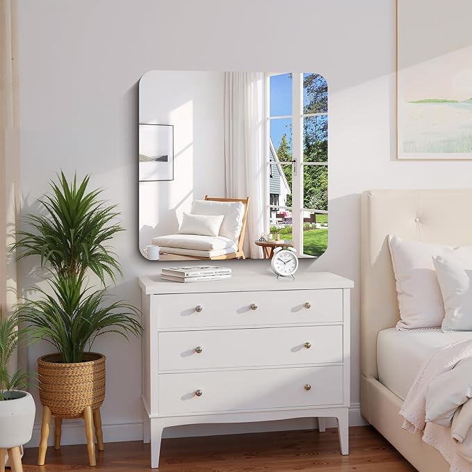 CILIBER Frameless Wall Mirror, HD Shatterproof Vanity Mirror - Image 2