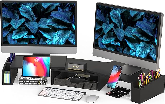 Simple Houseware Desk Dual Monitor Stand Riser by SimpleHouseware