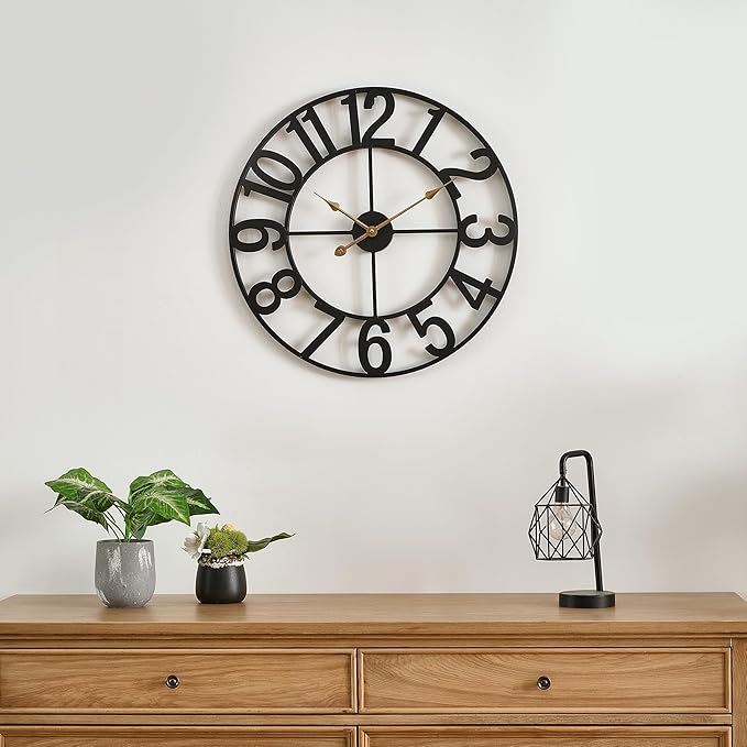 Alarmore Wall Clocks for Living Room Decor, Large Wall Clock Silent Battery - Image 5