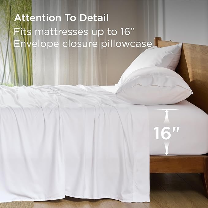 Bedsure Queen Sheet Set, Cooling Sheets - Image 4