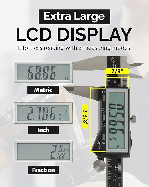 iGAGING EZCal Digital Caliper 0-8"/200 mm - Image 5