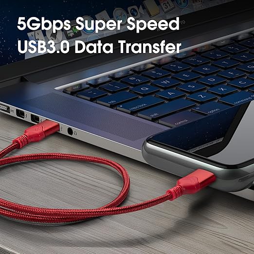 ROFICORD USB 3.0 Male to Male Cable, USB A to USB A High Speed Data Cord - Image 3