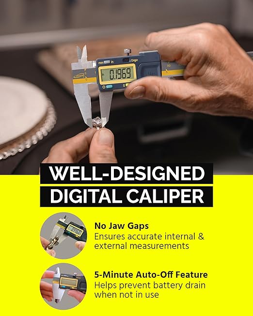 iGAGING Absolute Origin 0-6" Double Cut Depth Digital Caliper, IP54 Electronic - Image 7