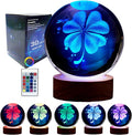 Conalisk 3D Four-Leaf Clover Crystal Ball Lamp, Lifelike 3D LED Clover Night by Conalisk