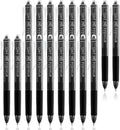 Vanstek 18 Black Retractable Erasable Gel Pens Clicker, Fine Point, Make by Vanstek
