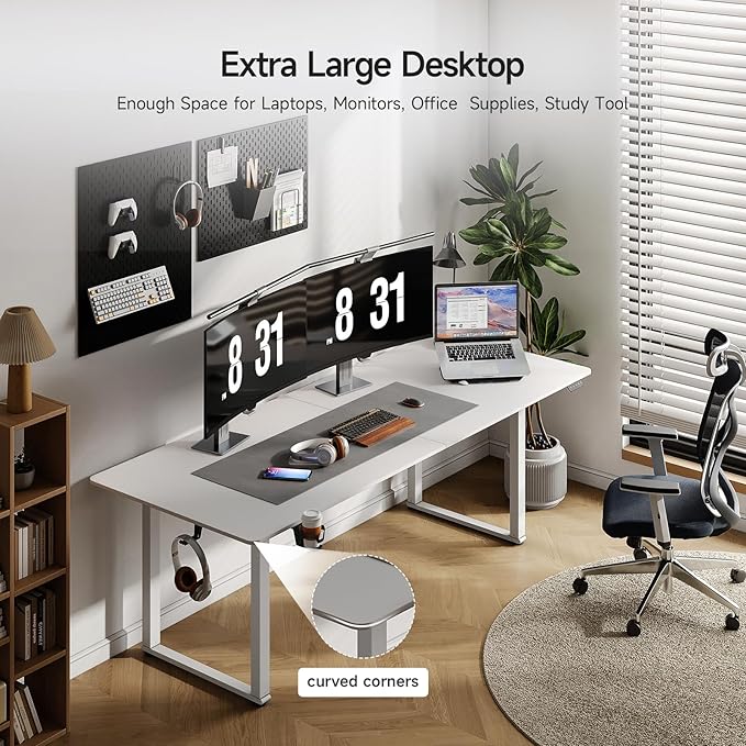 ONBRILL Standing Desk, 63x30 Inches Rectangle Stand Up Desk - Image 3