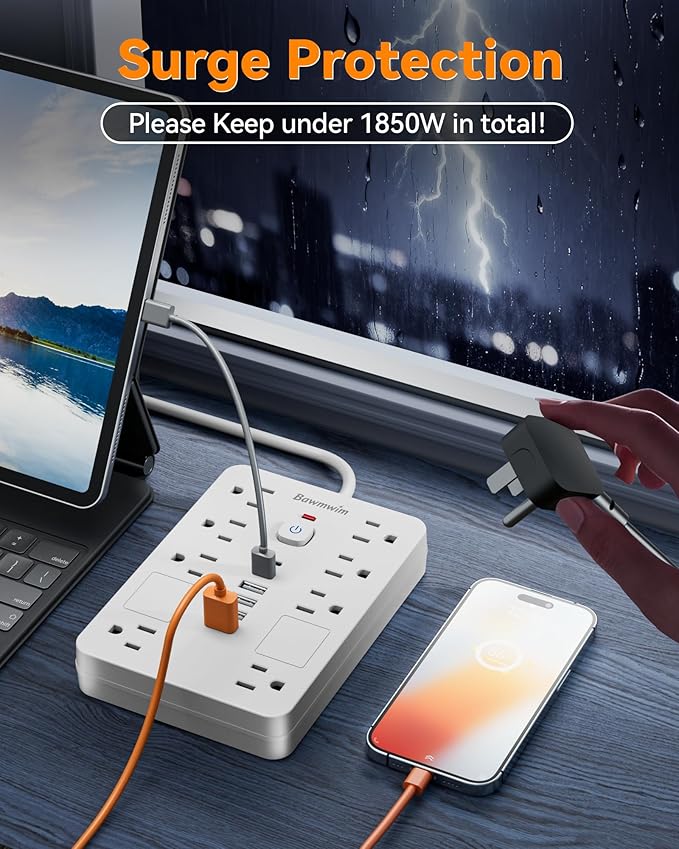 Bawmwim Surge Protector Power Strip - Image 7