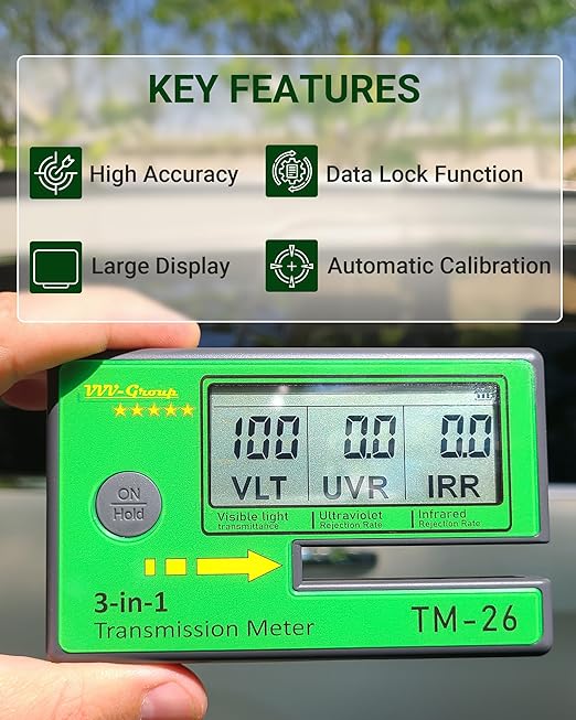 Digital Car Window Tint Meter TM-26 / Side Window Tint, Sun Control Film - Image 4