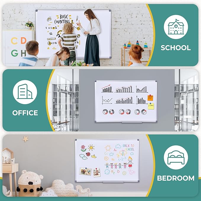 Magnetic Whiteboard -2 Pack 60" x 40" Large Magnetic Dry Erase Board - Image 5