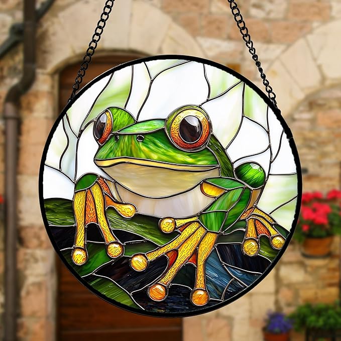 DASTOLL Stained Glass Window Hanging, and Mom 9.8 in - Image 4