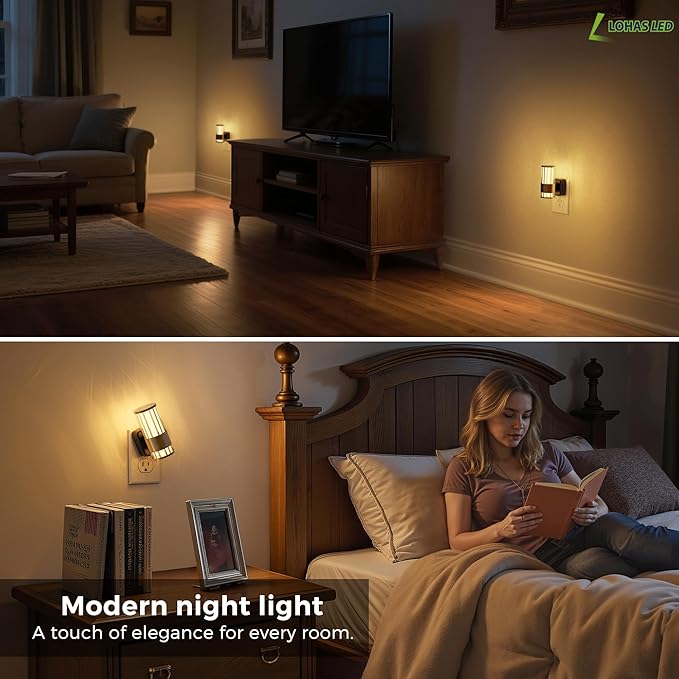 L LOHAS LED Night Light, Automatic Night Lights Plug into Wall, 2 Pack 0-100LM - Image 6