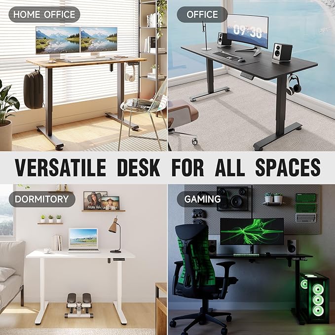 Veken 47.2 Inch Electric Standing Desk, Height Adjustable Sit Stand Up - Image 7