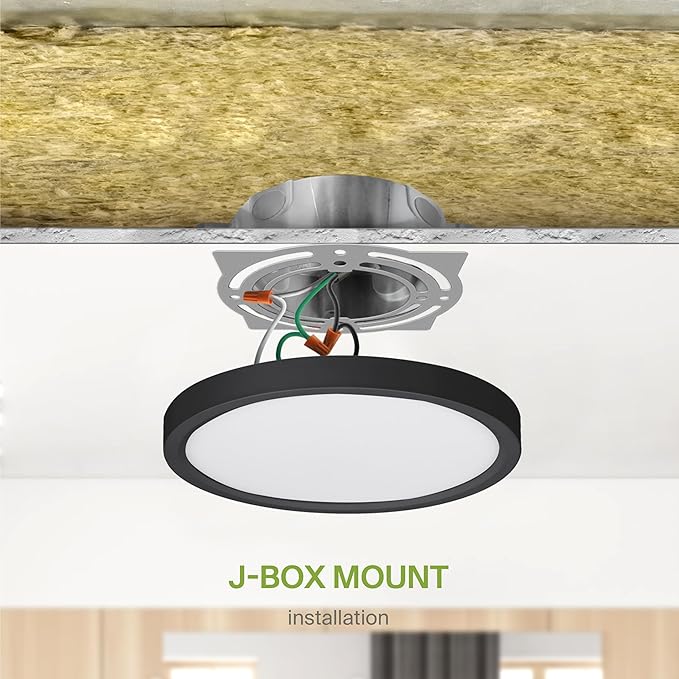 ASD LED 5" Round Flush Mount Ceiling Light Fixture, Low Profile Surface - Image 7
