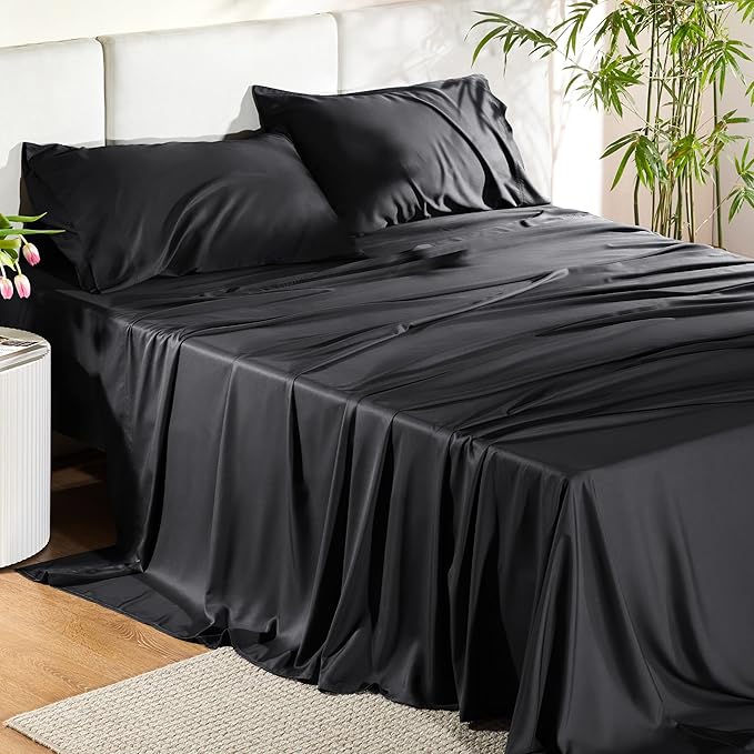 Bedsure Full Size Bed Sheets, Cooling Sheets, Rayon Derived from Bamboo by BEDSURE