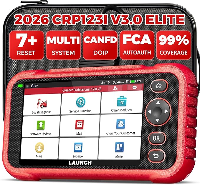 LAUNCH OBD2 Scanner CRP123I V3.0 Elite, 2026 Lifetime Free Update Engine ABS by LAUNCH