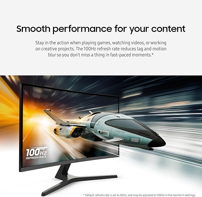 Samsung 27-inch S3 FHD 100Hz Curved Monitor, Game Mode, Eye Saver Mode - Image 5