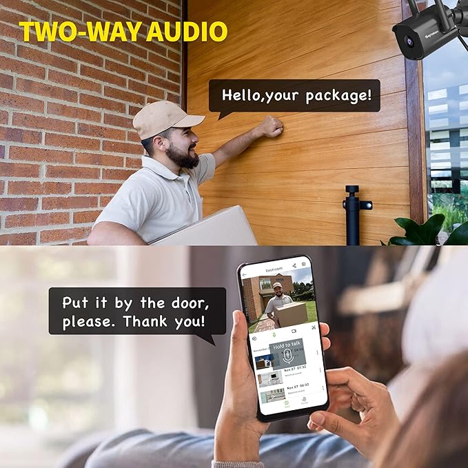 Septekon 2K Outdoor Security Camera 3MP, 2.4G Wired WiFi Camera - Image 5