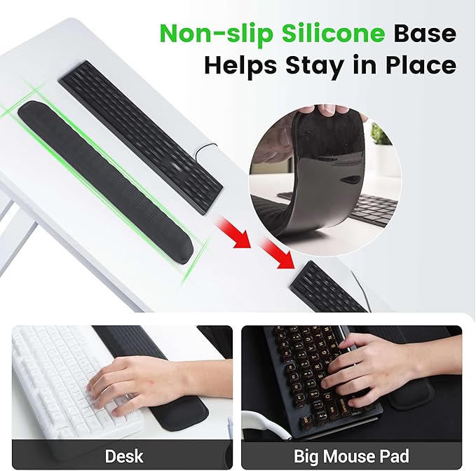 Mekass TKL Keyboard Wrist Rest, Super Soft Memory Foam Ergonomic Computer Wrist - Image 5