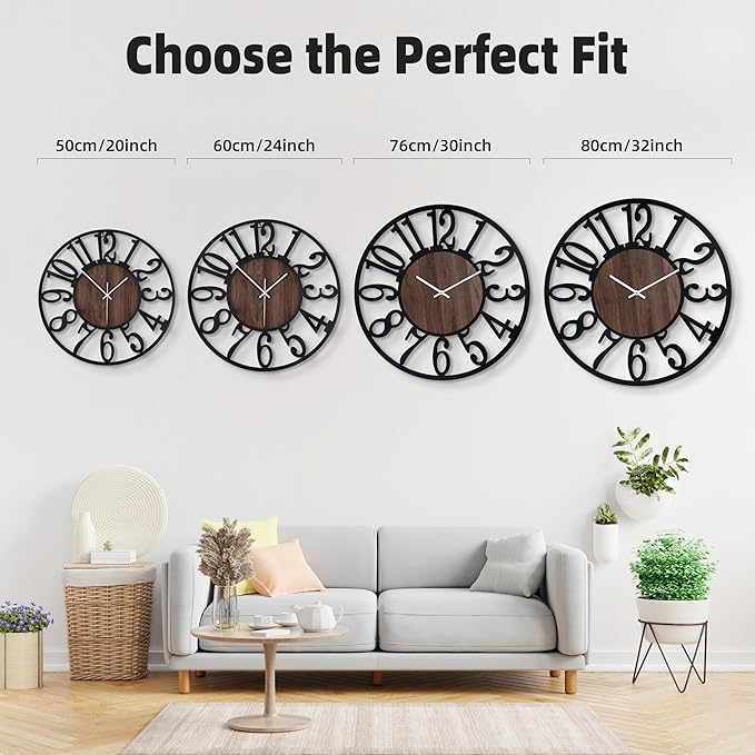 Casaformia 32'' Large Silent Wall Clock - Image 3