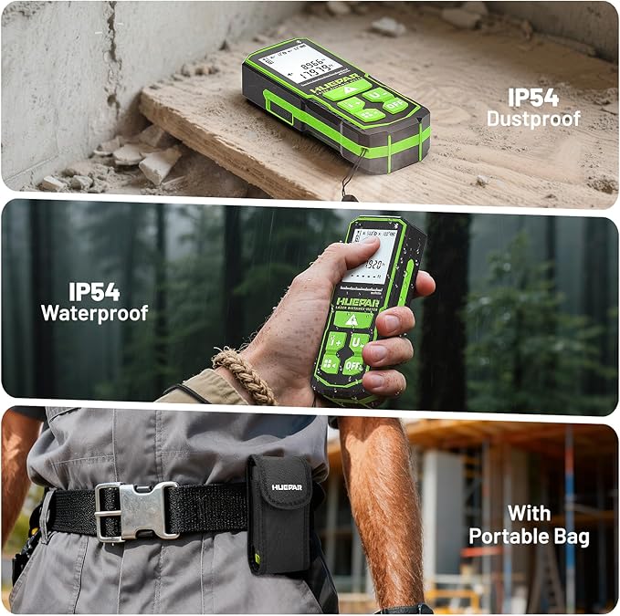 Laser Measuing Tool with Bluetooth APP, ±1/16" High Accuracy, Huepar - Image 7
