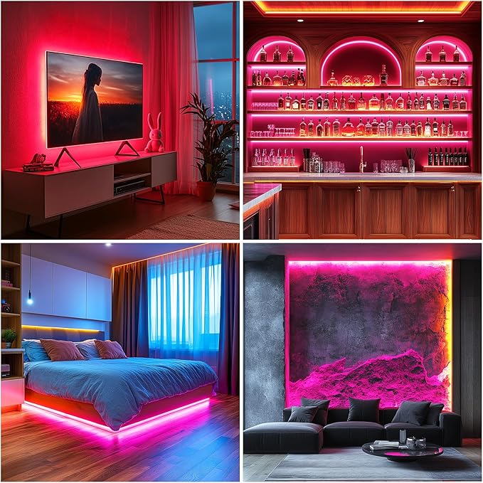 UVTaoYuan LED Strip Lights RGB COB 6.56 FT 1152 LEDs 5V USB Color Changing - Image 3