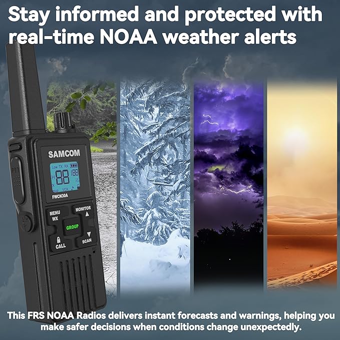 FRS Walkie Talkies Long Range for Adults, Rechargeable FWCN30A Radios - Image 7