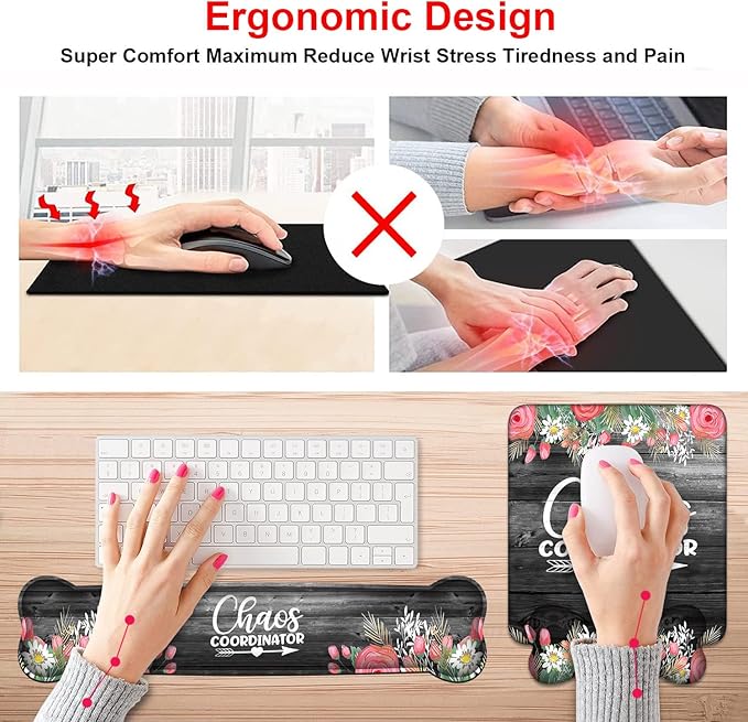 Keyboard Wrist Rest & Mouse Pad Wrist Support Set, Chaos Coordinator Quotes - Image 3