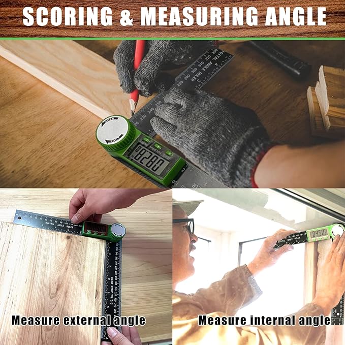 PDDYIER Digital Angle Finder Protractor, 2-in-1 Miter Saw, 7 Inch/200mm ABS - Image 6