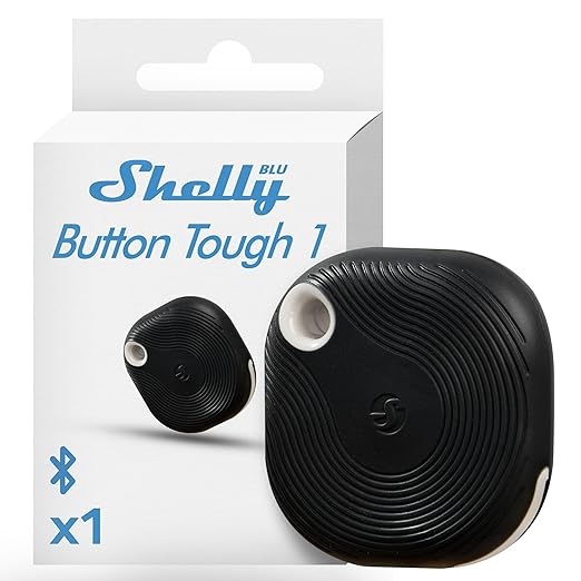 Shelly Blu Button Tough Black | Bluetooth-Operated Multi-Click Action and by Shelly