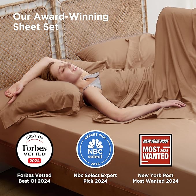 Bedsure California King Sheet Sets, Cooling Sheets - Image 2
