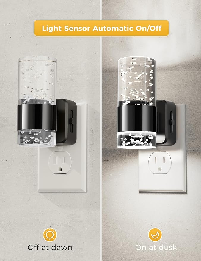 L LOHAS LED Night Light, Dimmable Night Lights Plug into Wall, 2 Pack Acrylic - Image 2