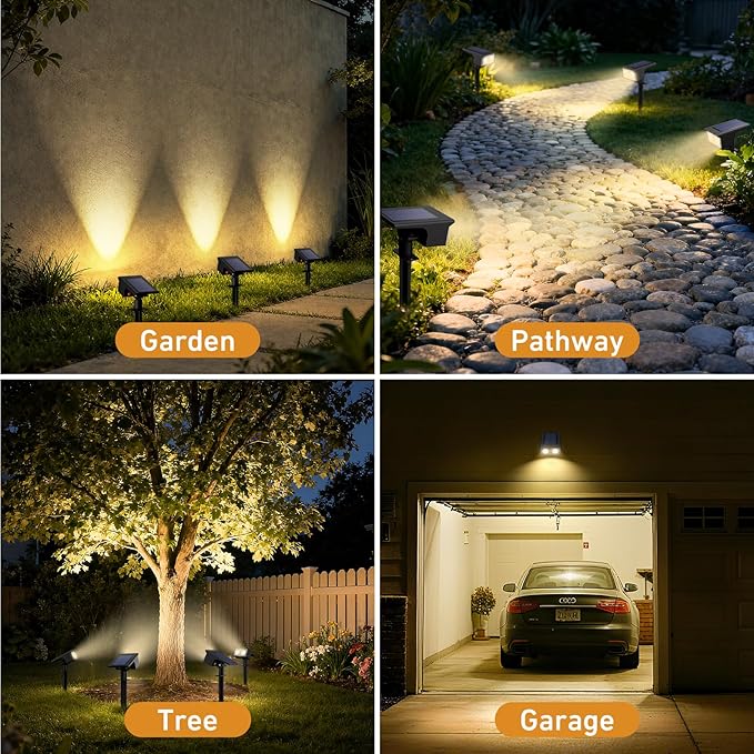 btfarm Solar Spot Lights Outdoor Waterproof, 4 Pack/3 Modes Motion Sensor Lights - Image 7