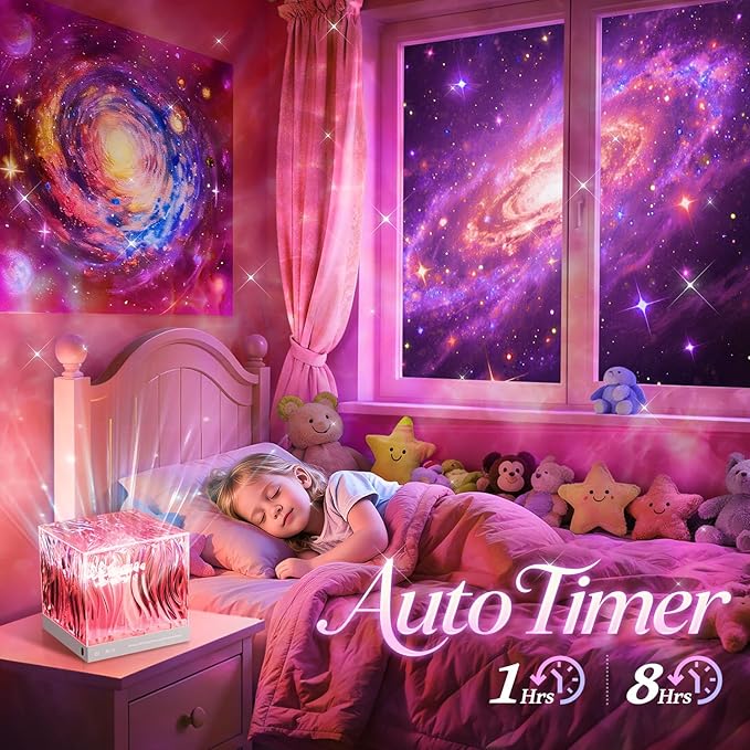 Space Projector for Bedroom, 18 Colors Hologram Cube Galaxy Projector for - Image 4