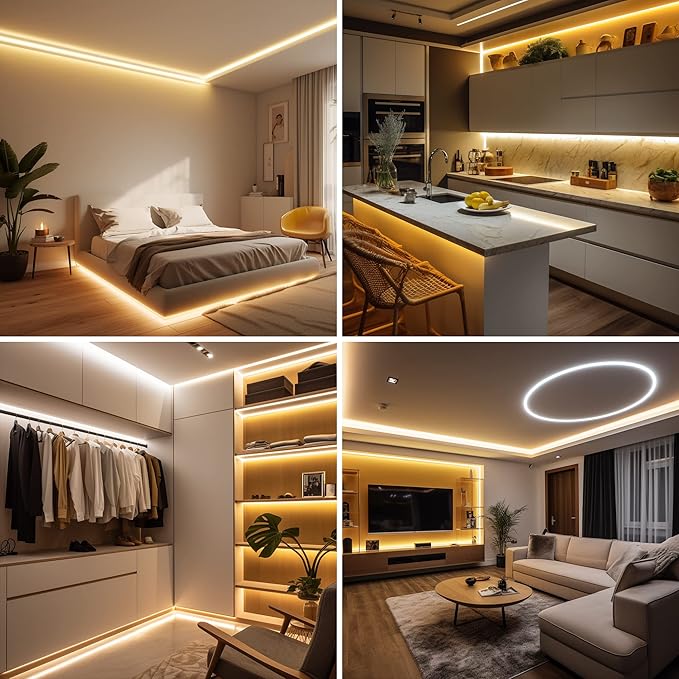 AXMOTUT 32.8ft COB LED Strip Light Warm White, High Bright LED Strips - Image 7