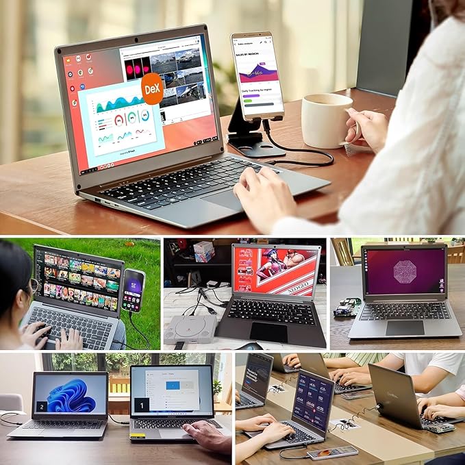 GrowCube Portable Monitor with Keyboard, 14inch 1080P FHD Lapdock Compatible - Image 6