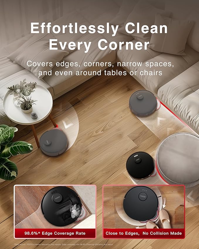 Yeedi M12 PRO Robot Vacuum and Mop Combo, 11000Pa Powerful Suction, ZeroTangle - Image 4