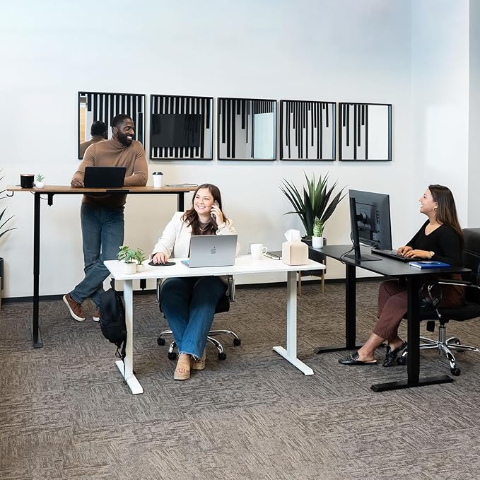 Veken 47.2 Inch Electric Standing Desk, Height Adjustable Sit Stand Up - Image 6