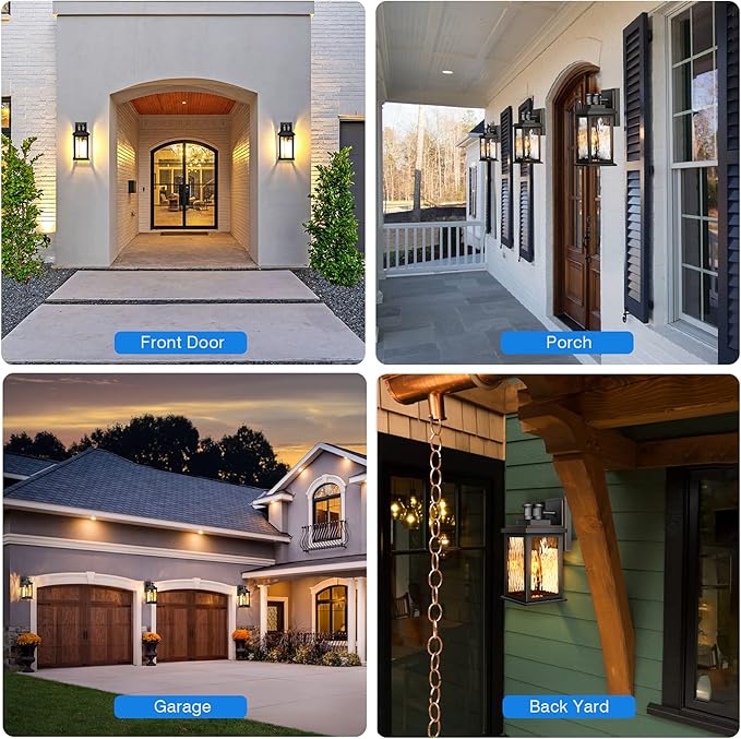 Motion Sensor Outdoor Lights Wall Mount, Dusk to Dawn Exterior Light Fixture - Image 7