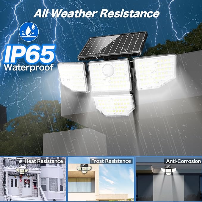 Adewalk 3000LM Solar Outdoor Lights - Image 3