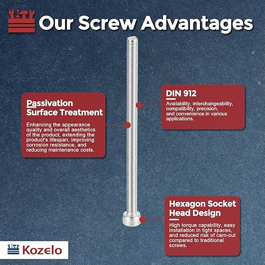 Kozelo 6pcs Socket Head Cap Screws - Image 3