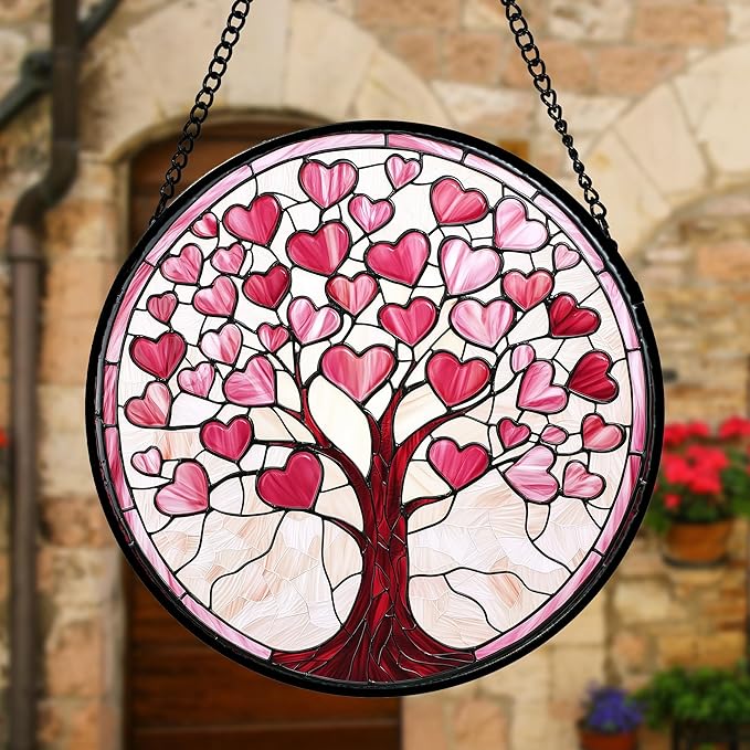 DASTOLL Stained Glass Window Hanging, Mom 9.8IN - Image 4