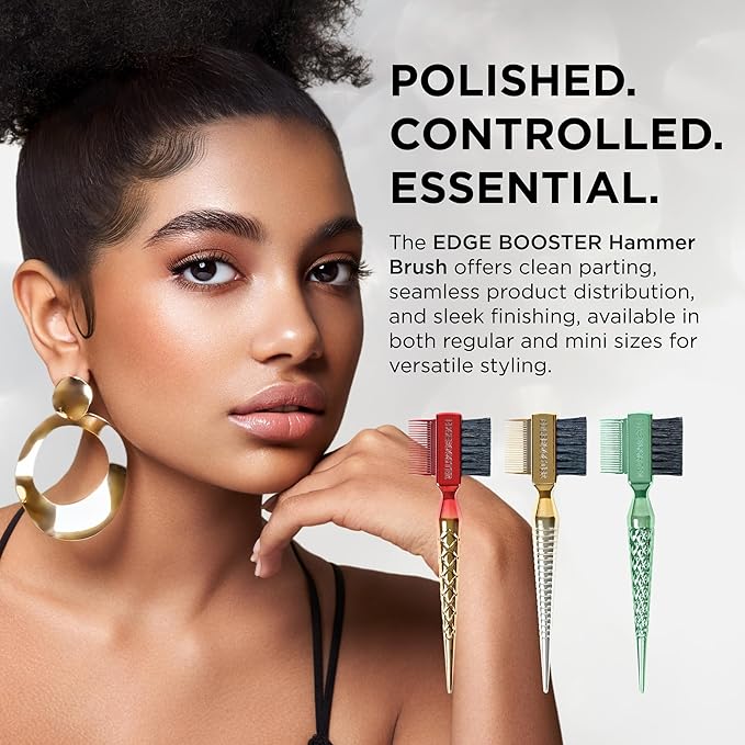 STYLE FACTOR EDGE BOOSTER® Mini Hammer Brush Travel Size | Baby Hair Brush & - Image 3