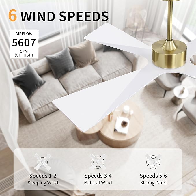WINGBO 54" Wet Rated Outdoor Ceiling Fan - Image 9