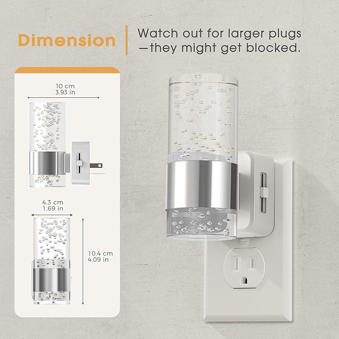 Briignite Night Light, 2 Pack Dimmable Night Lights Plug into Wall, LED Night - Image 5