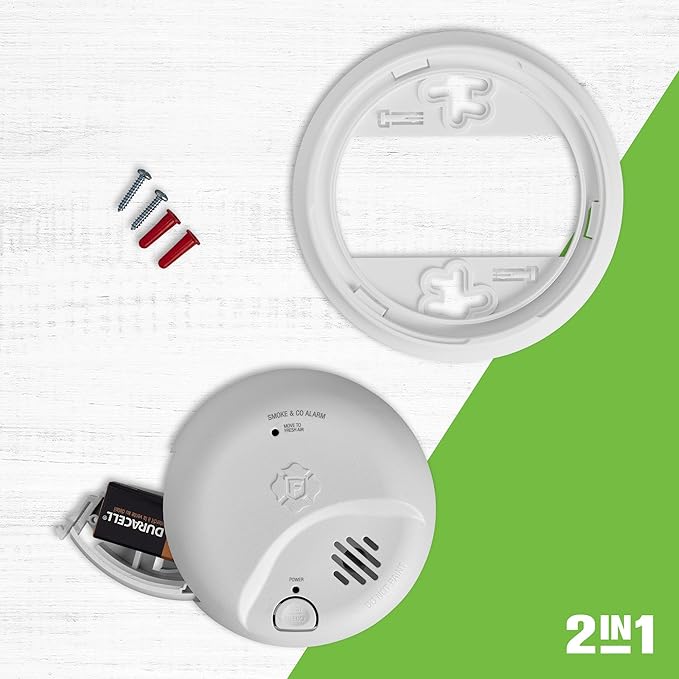 First Alert SMICO100 Battery-Operated Combination Smoke & Carbon Monoxide Alarm - Image 3
