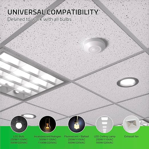 RAYZEEK 360 Degree Ceiling Mount Occupancy Sensor Switch, High Sensitive - Image 4