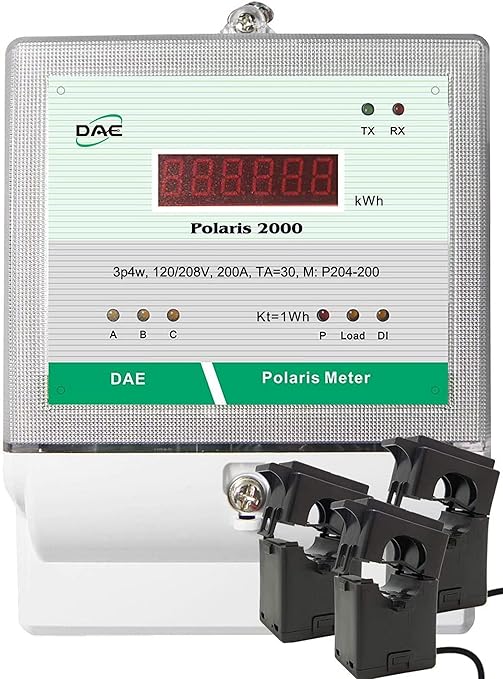 DAE P204-100 KIT UL kWh Smart Submeter, 3 Phase, 3 Split Core CTs by DAEControls