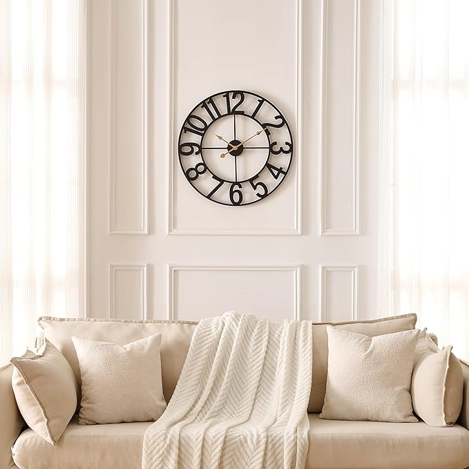 Alarmore Wall Clock, 14 in Small Wall Clocks Battery Operated, Vintage Retro - Image 2