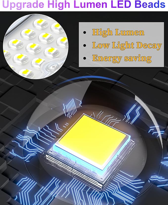 JAYNLT Y-9000W Solar Street Lights Outdoor, 6500K 700000LM High Power Parking - Image 4