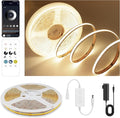 Pandery COB LED Strip Lights Warm White, 24V Dimmable led Light Strip KIT by PanderyCOBLightUPYourLife